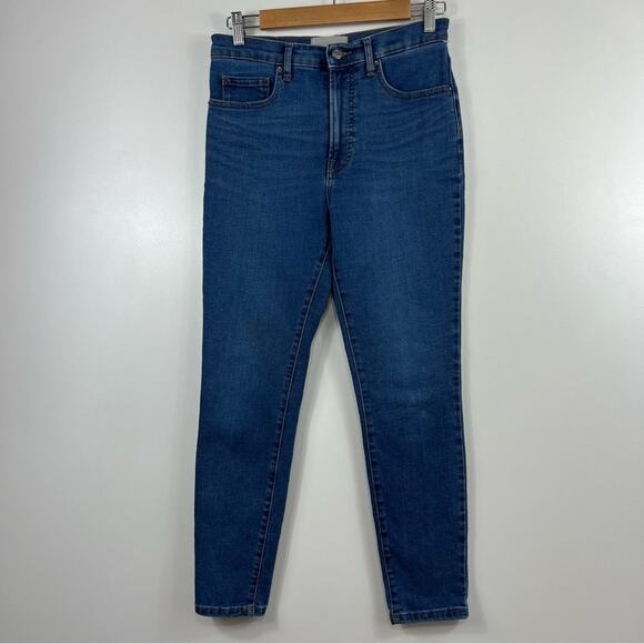 Everlane Medium Wash High Waisted Skinny Stretch Denim Ankle Jeans Size 29 - Picture 8 of 10